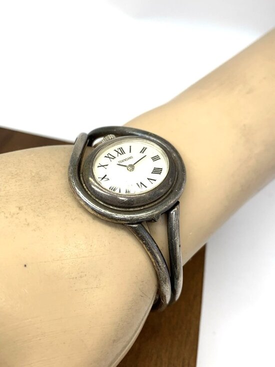 Townsand Women\'s Watch Vintage Manual Wind Made in France Sterling Silver Bangle main image 5